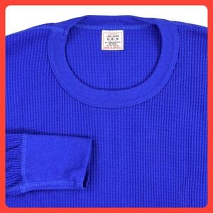 J.E. Morgan Long Johns‎ Thermal Shirt Men XL Blue Waffle Knit Vintage USA ~ NEW